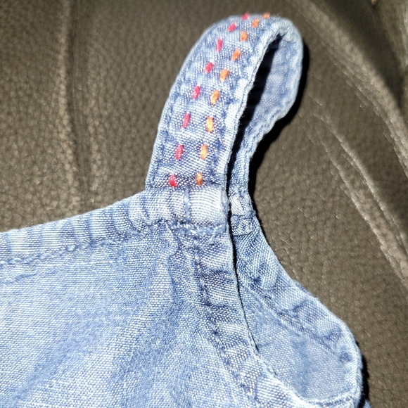 🌼 Vintage Gymboree Floral Appliqueed Chambray Dress - Baby Girls - Picture 5 of 7